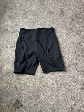 Mondetta Black Biker Shorts SIZE S High Rise Performance Activewear Stretch